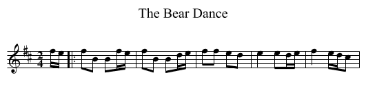 The Bear Dance - staff notation
