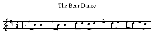 The Bear Dance - staff notation