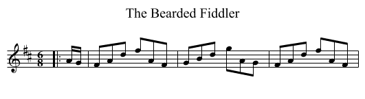 The Bearded Fiddler - staff notation