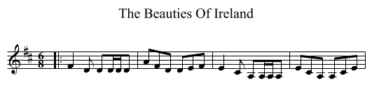 The Beauties Of Ireland - staff notation