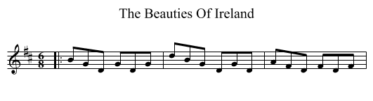 The Beauties Of Ireland - staff notation