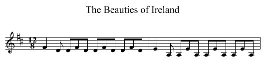 The Beauties of Ireland - staff notation