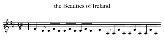 the Beauties of Ireland - staff notation