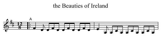 the Beauties of Ireland - staff notation