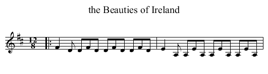 the Beauties of Ireland - staff notation