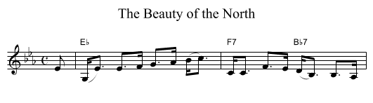 The Beauty of the North - staff notation
