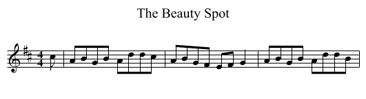 The Beauty Spot - staff notation