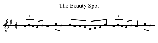 The Beauty Spot - staff notation