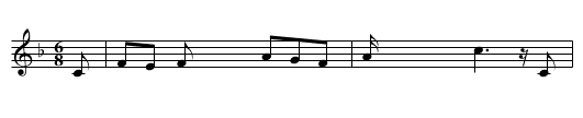 The Beaux of London City Stick Dance - staff notation