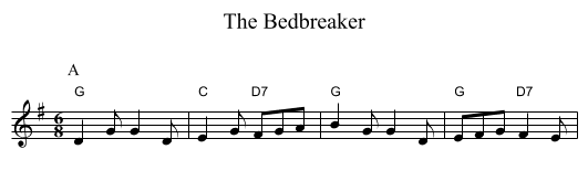 The Bedbreaker - staff notation