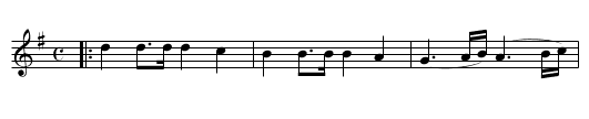 the Bedfordshire March - staff notation