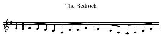 The Bedrock - staff notation