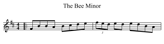 The Bee Minor - staff notation