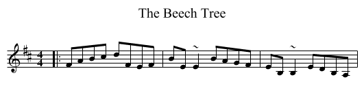 The Beech Tree - staff notation