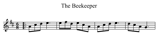 The Beekeeper - staff notation