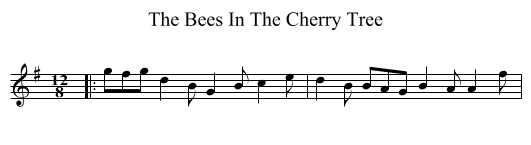 The Bees In The Cherry Tree - staff notation