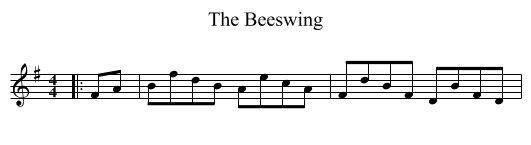 The Beeswing - staff notation