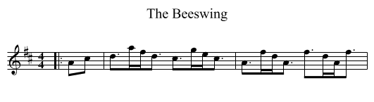 The Beeswing - staff notation