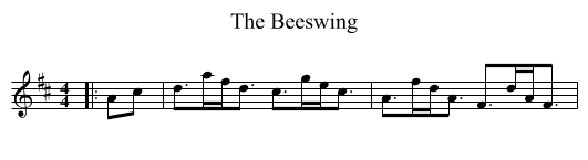 The Beeswing - staff notation
