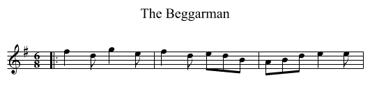 The Beggarman - staff notation
