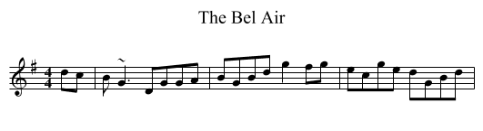 The Bel Air - staff notation