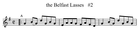 the Belfast Lasses   #2 - staff notation