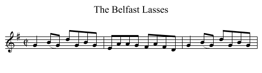 The Belfast Lasses - staff notation
