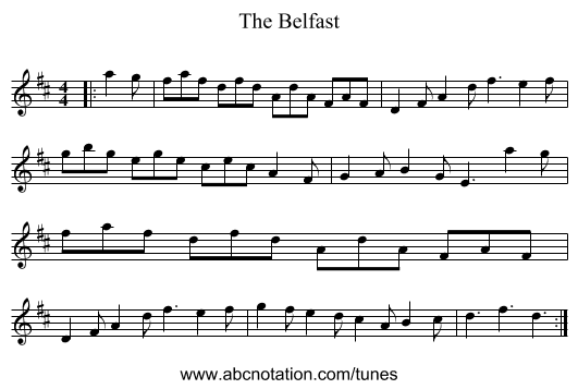 The Belfast - staff notation