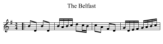 The Belfast - staff notation