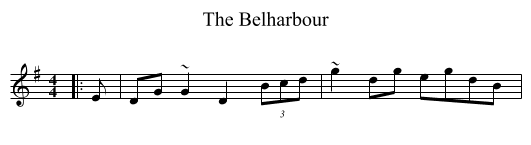 The Belharbour - staff notation