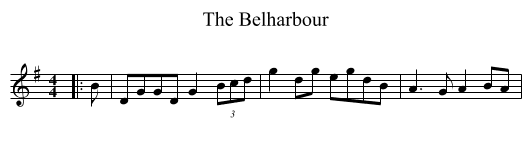 The Belharbour - staff notation