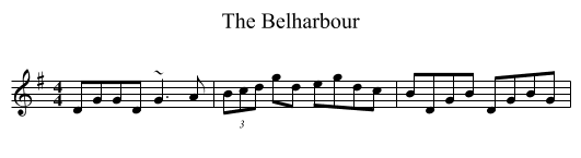 The Belharbour - staff notation