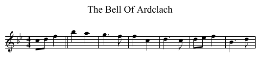The Bell Of Ardclach - staff notation