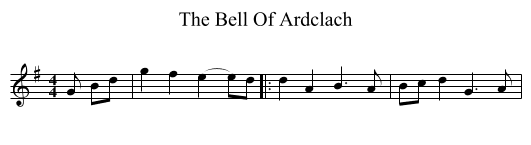 The Bell Of Ardclach - staff notation