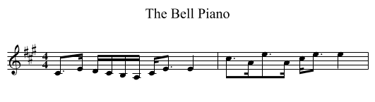 The Bell Piano - staff notation