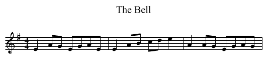 The Bell - staff notation