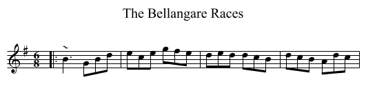 The Bellangare Races - staff notation