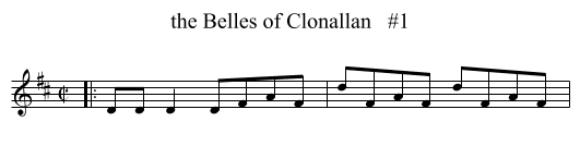 the Belles of Clonallan   #1 - staff notation