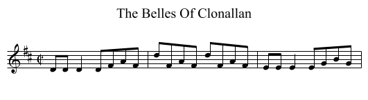 The Belles Of Clonallan - staff notation