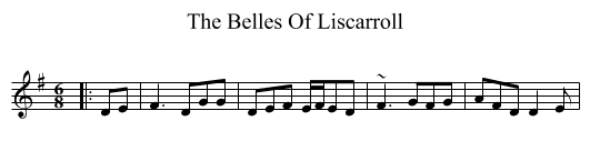 The Belles Of Liscarroll - staff notation