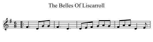 The Belles Of Liscarroll - staff notation