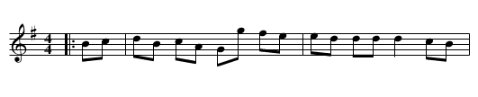 The Belles of South Boston - staff notation
