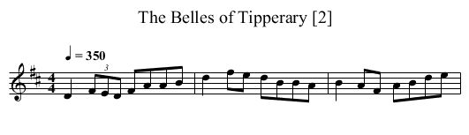 The Belles of Tipperary [2] - staff notation