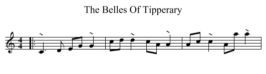 The Belles Of Tipperary - staff notation