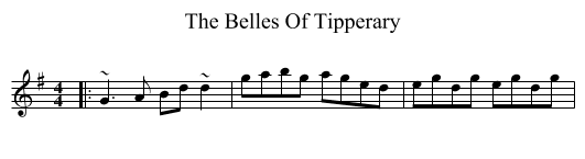 The Belles Of Tipperary - staff notation