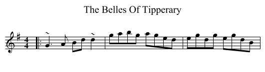 The Belles Of Tipperary - staff notation