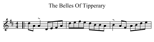The Belles Of Tipperary - staff notation