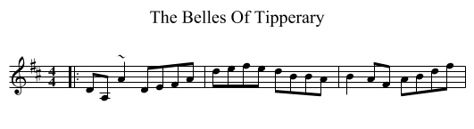 The Belles Of Tipperary - staff notation