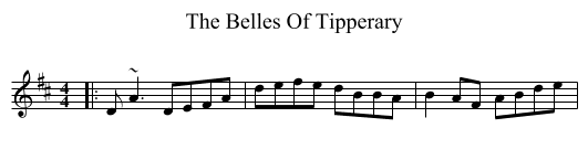 The Belles Of Tipperary - staff notation