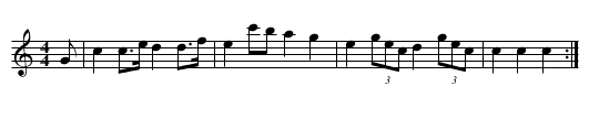 The Bellisle March - staff notation